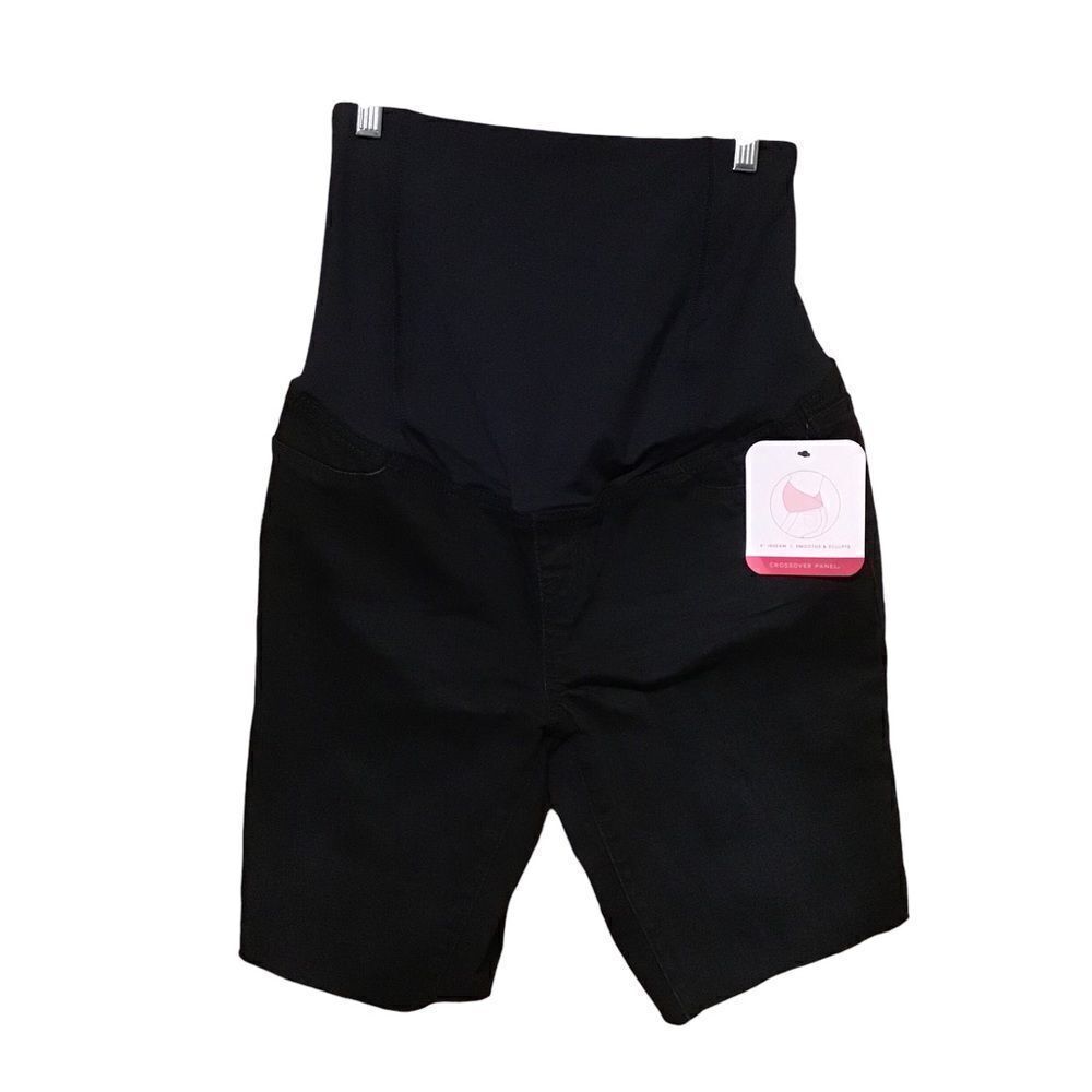 Isabel Maternity Bermuda‎ Crossover Panel Shorts 4